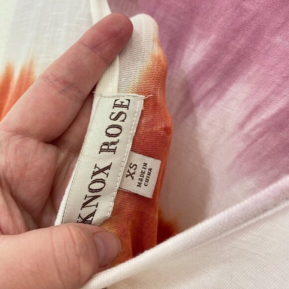 Knox Rose Sleeveless Orange Lilac Tie Dye Midi Dress XS - Picture 6 of 7